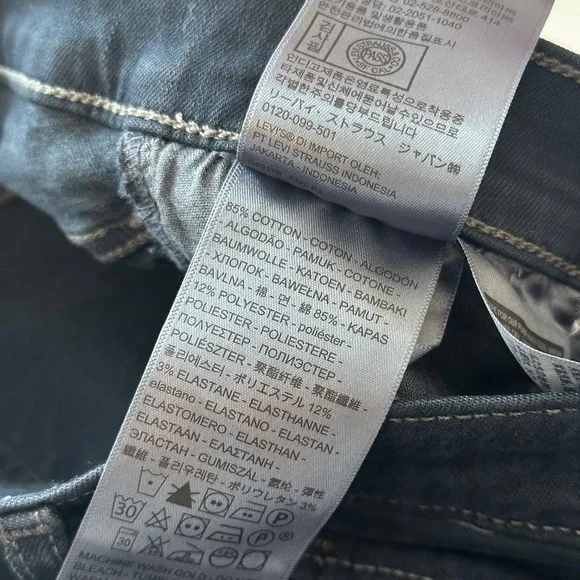 NWT Levi's Mile High Super Skinny Checkered Jeans | Size 26 - Picture 11 of 13